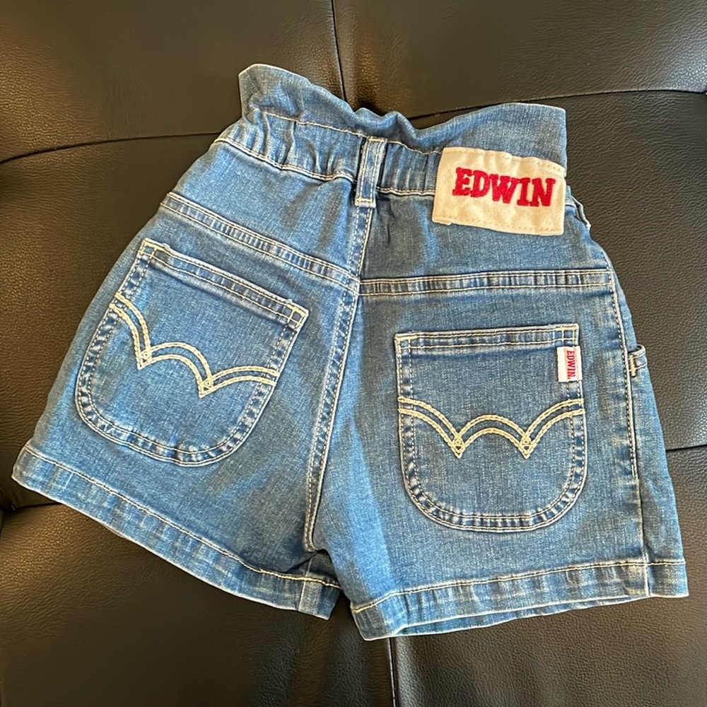 Bold denim shorts